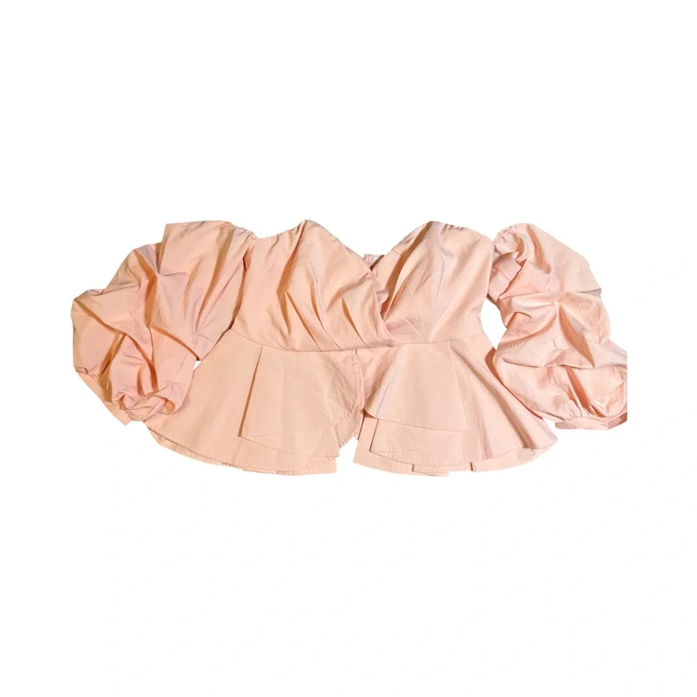 Peach Off-Shoulder Ruffle Top - Picture 3 of 4
